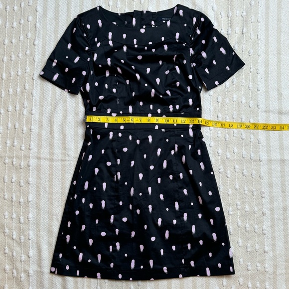 French Connection paint dot cut-out back mini dress size 10 - Picture 3 of 10